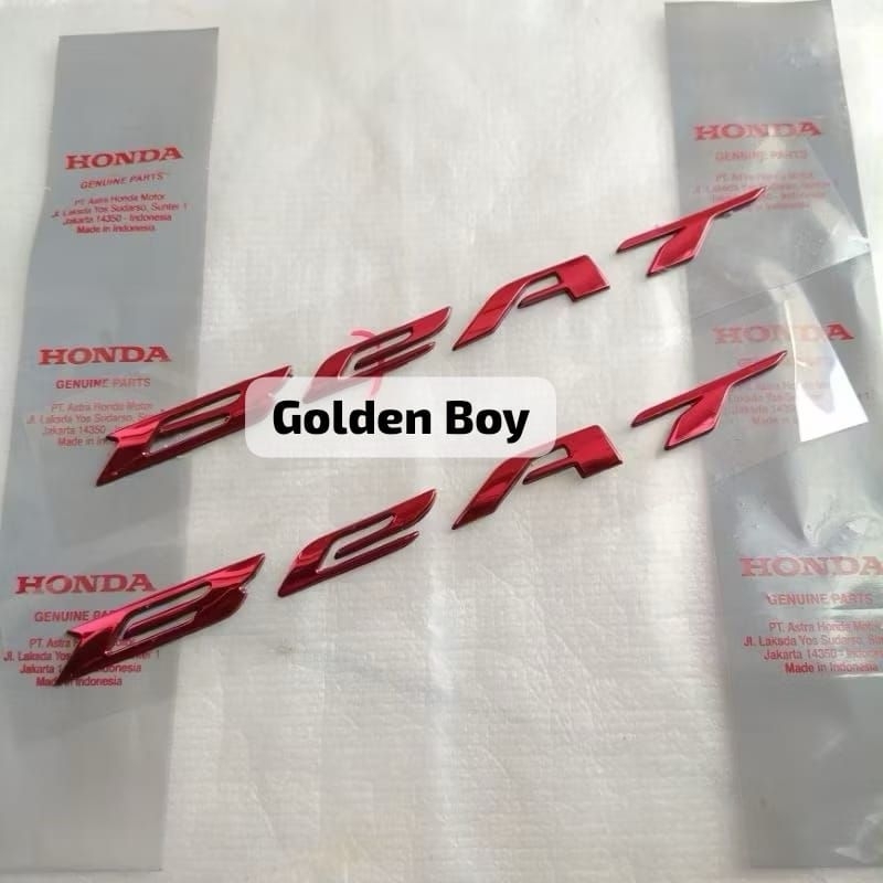 Emblem logo timbul Honda BEAT merah Beat deluxe beat led original