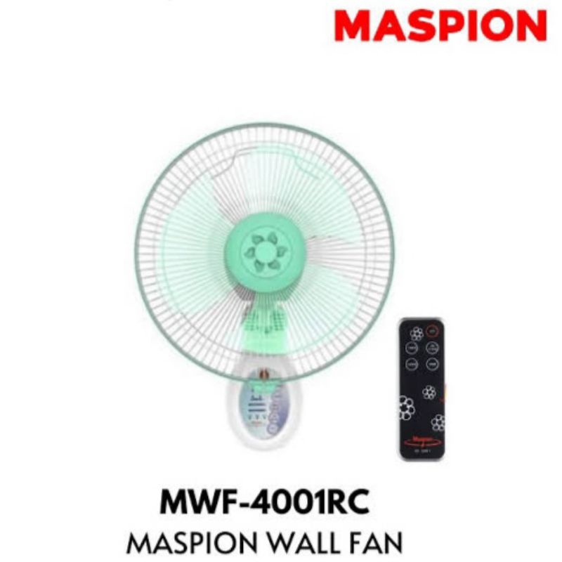 Kipas angin dinding remot 16 inch, wall fan MASPION MWF-4001 RC