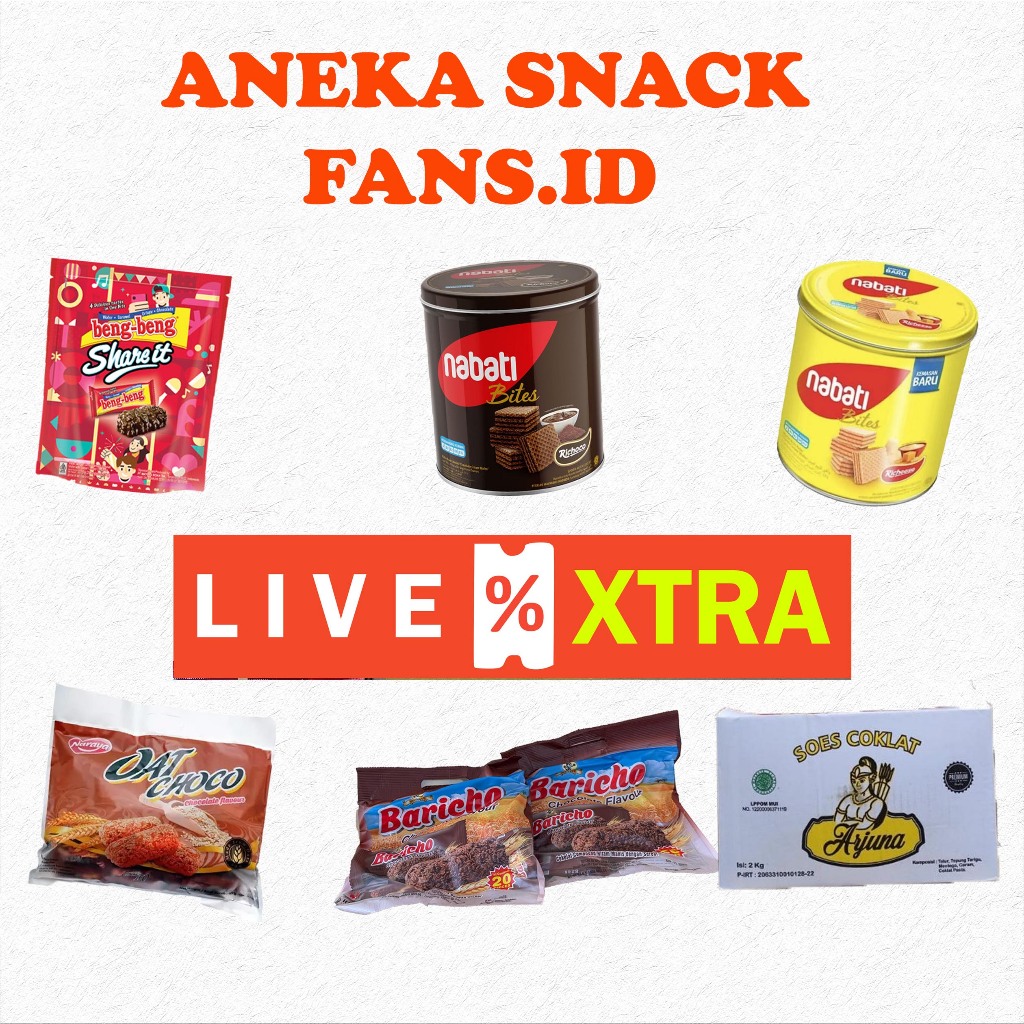 

ANEKA JAJANAN RAMADHAN/BENG" SHARE IT/BARICHO/NABATI KALENG/OAT CHOCO