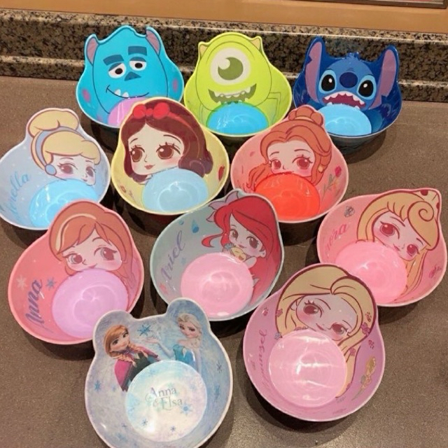 mangkok karakter lucu melamin original snow hk minnie mickey mouse melamine yes