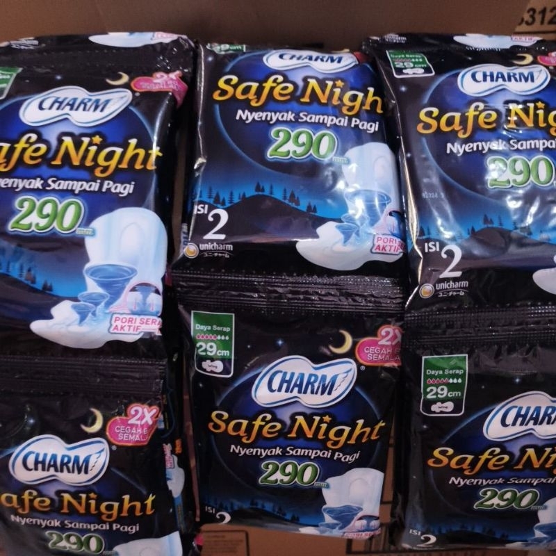 CHARM SAFE NIGHT 29CM 2PAD 1RENCENG ISI 10 SACHET