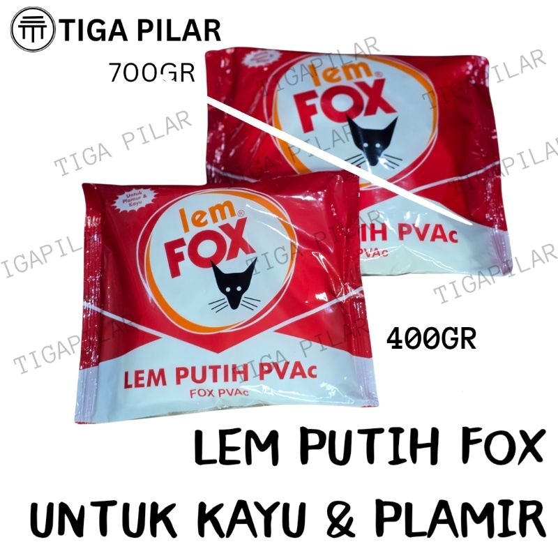 

LEM FOX PUTIH 400GR 700GR LEM FOX KAYU PLAMIR SERBAGUNA PVAC BUNGKUS MERAH 400 GRAM 700 GRAM