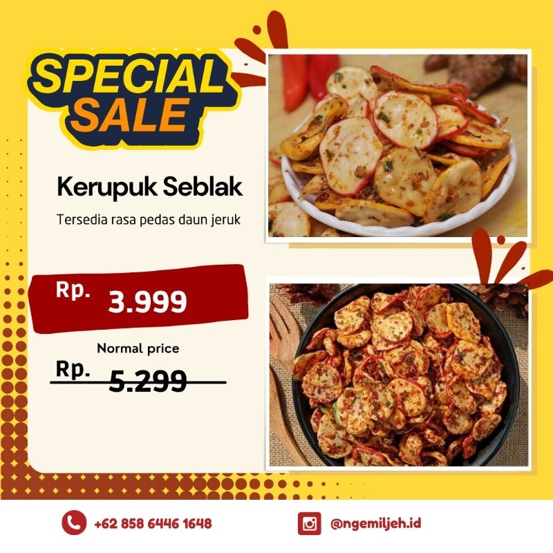 

Kerupuk Seblak Pedas 50gr-250gr