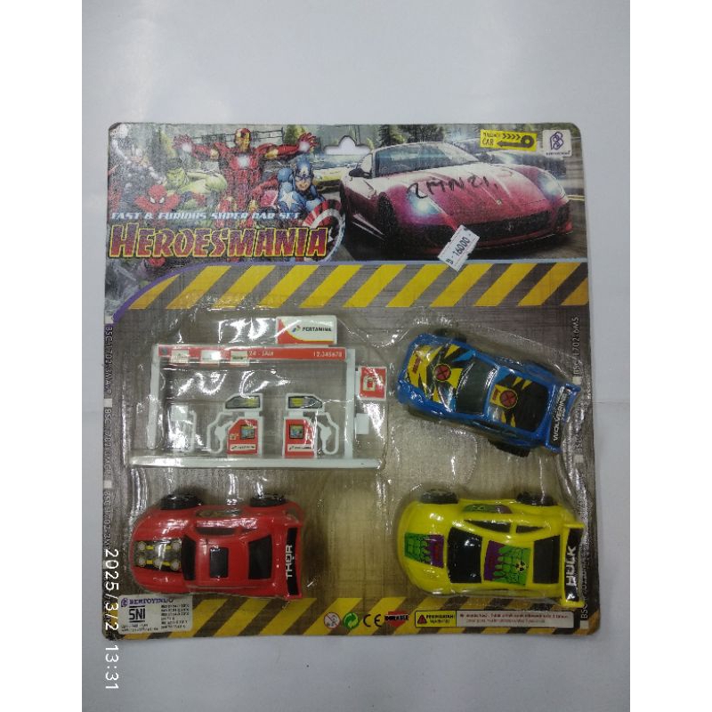 MAINAN ANAK MOBIL SEDAN PLUS POM BENSIN / MOBIL MINIATUR SEDAN MURAH