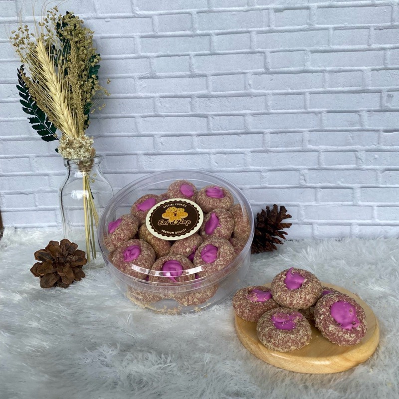 

THUMBPRINT TARO KUE KERING SPECIAL BIKIN NAGIH KUE LEBARAN | HAMPERS LEBARAN 250 GRAM