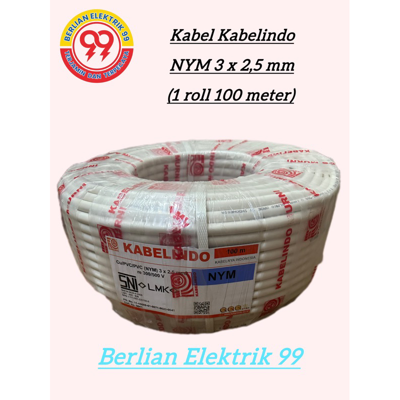 kabel kabelindo nym 3 x 2,5 mm ( 1 roll 100 meter )