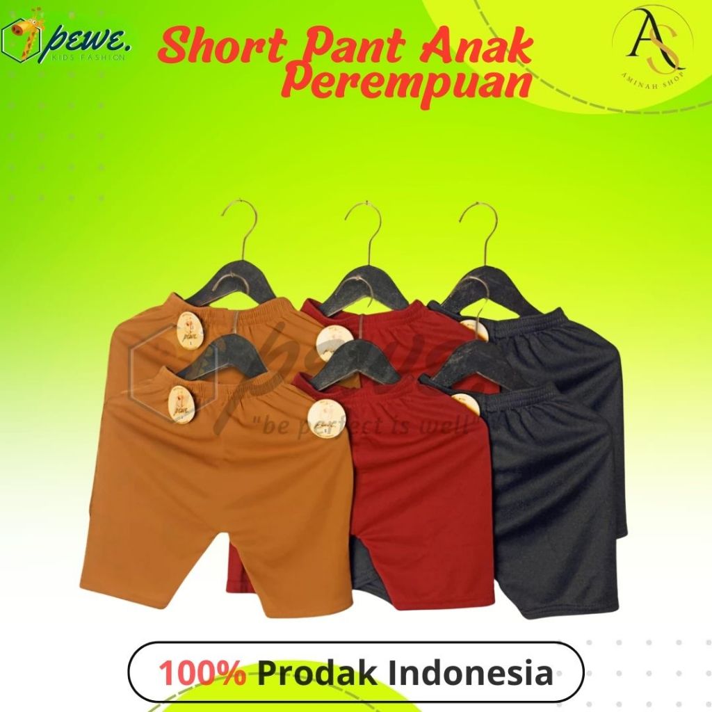 Termurah 6 Pcs Celana Short Anak / Dalaman Short Anak Perempuan Tk-Sd-Smp-Sma / Aminah Shot Short