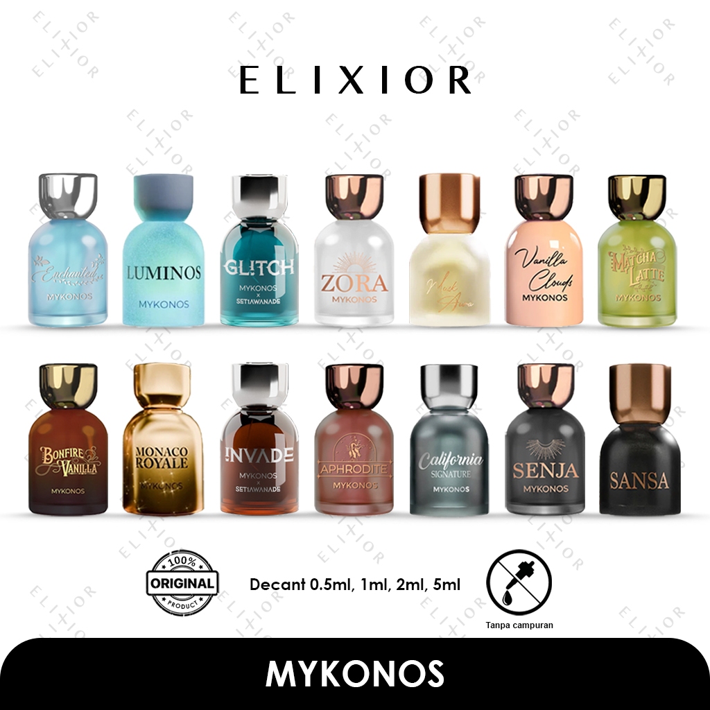 MYKONOS (Decant / Share / Tester / Vial 0.5ml 1ml 2ml 5ml) All Varian 100% Original Aphrodite, Bonfi