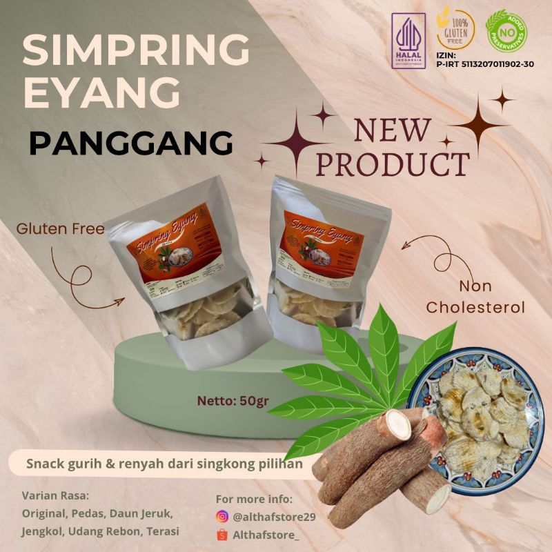 

Simpring Eyang Panggang-Kicimpring/Simping/Opak Singkong Mini/Opak Enye