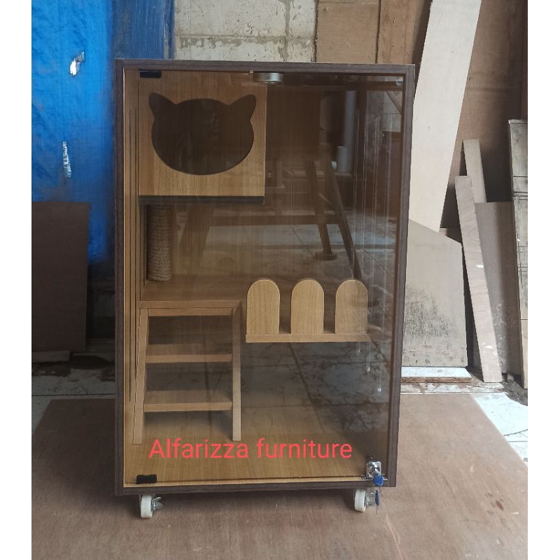 Kandang kucing ukuran 60x60x90