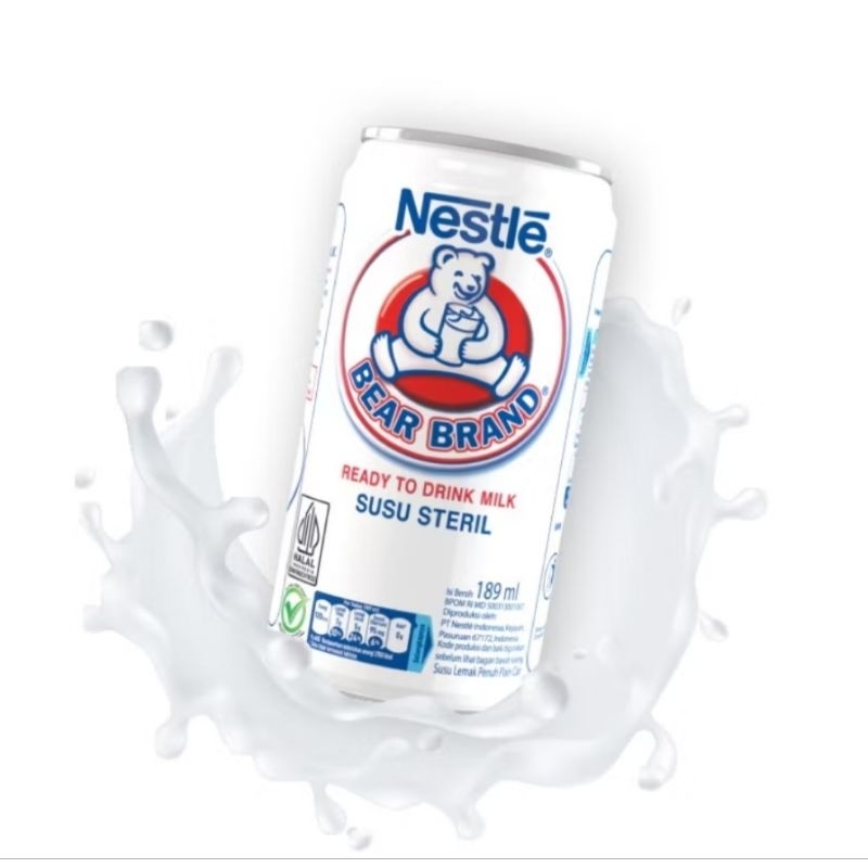

BEAR BRAND Susu Beruang Susu Kaleng Harga per Kaleng Susu Steril 189 ml