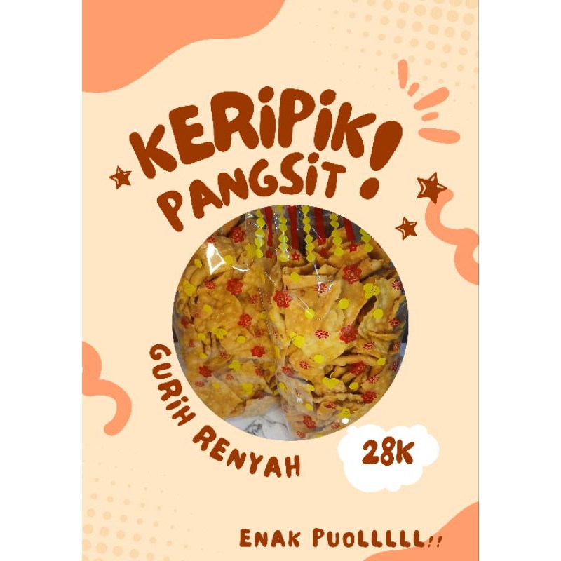 

KERIPIK PANGSIT/ CUMI CUMI/ KERIPIK BAWANG GURIH RENYAH