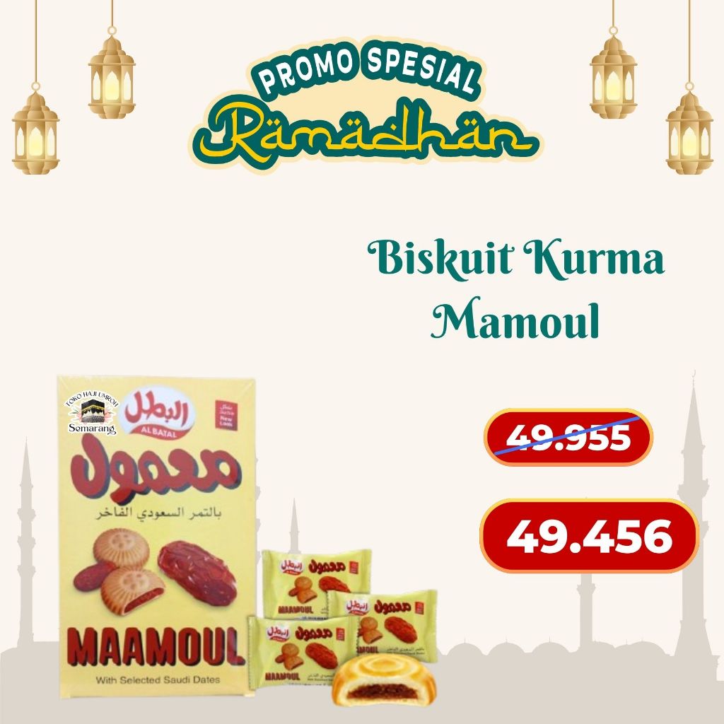 

Maamoul Al Batal | Biskuit 1 Kotak isi 16 Pieces | Biskuit Kurma Maamoul | Oleh-Oleh Haji dan Umroh Murah
