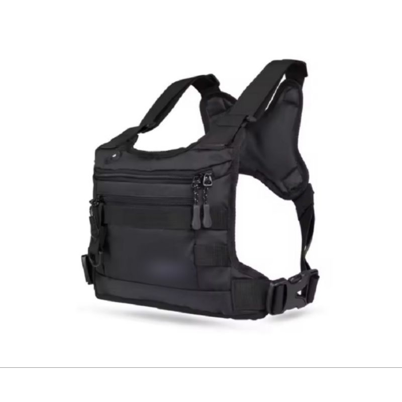 BEST SELLER CHEST BAG. TAS DADA PRIA TACTICAL, TAS PENAHAN ANGIN. BANYAK SLOT KANTONG. COD