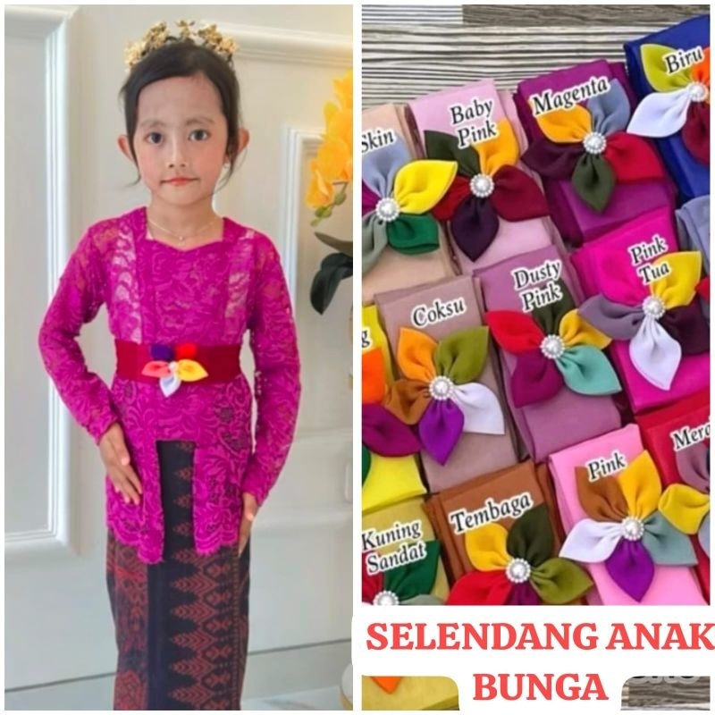 Selendang anak bunga/selendang bali/selendang kebaya