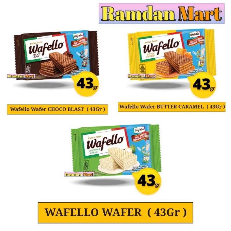 

Roma Wafer WAFELLO Reguler bungkus @ 43 Gr