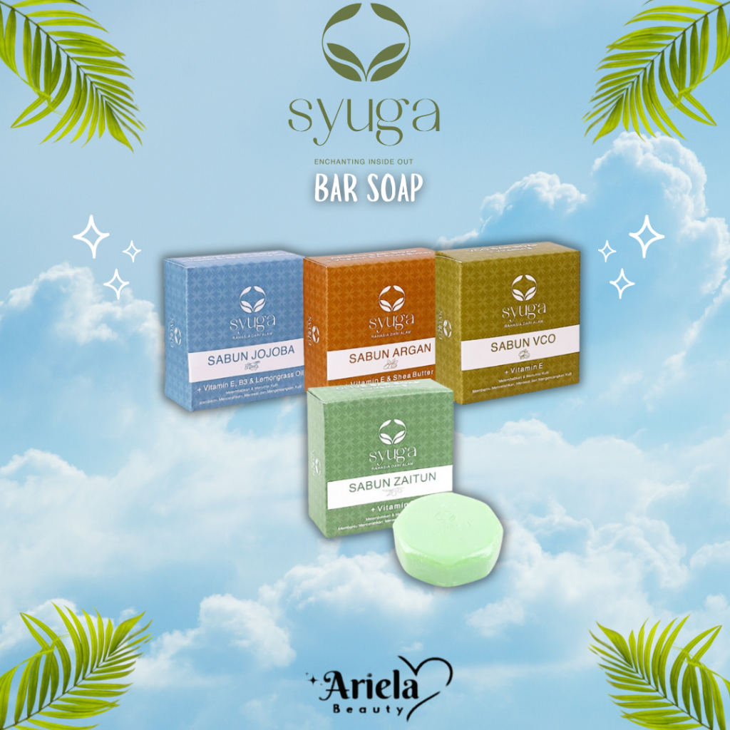 SYUGA Bar Soap Sabun Batang | Zaitun / Argan / Jojoba/ VCO | 100gr | skw