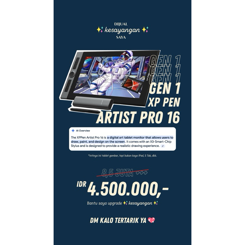 XP PEN Artist Pro 16 Gen 1 (used/second)