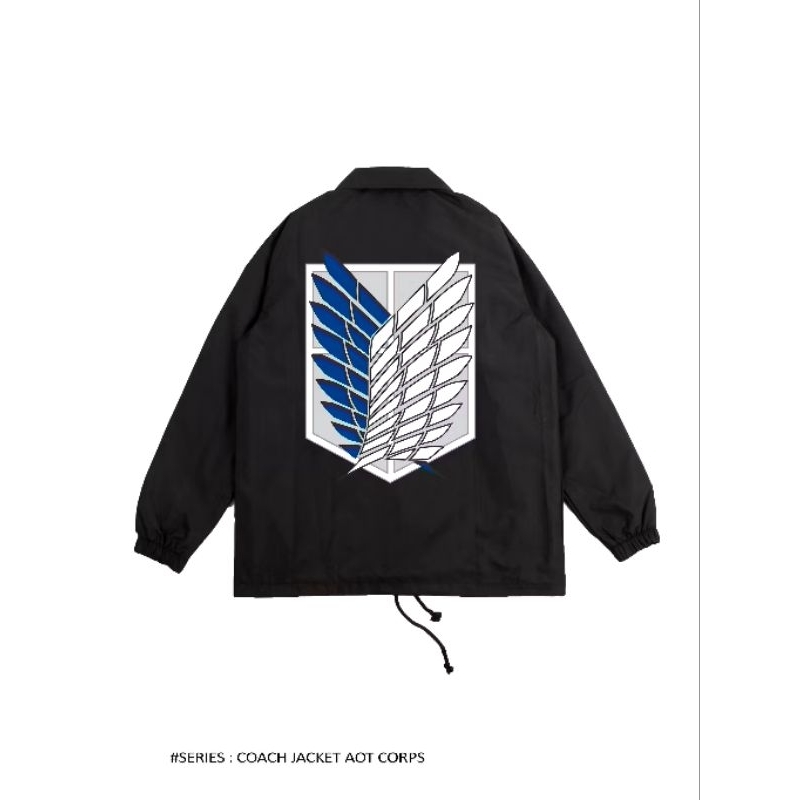 Jaket Coach Anime Attack On Titan Corps Logo / Jaket Windbreaker