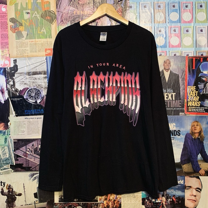 Kaos Lengan Panjang Tshirt Band Import Official BLACKPINK ‘GOTHIC’ Original Second
