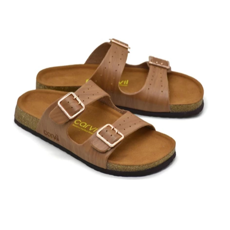 Carvil Sandal Footbed Wanita Oslo-02 L Brown