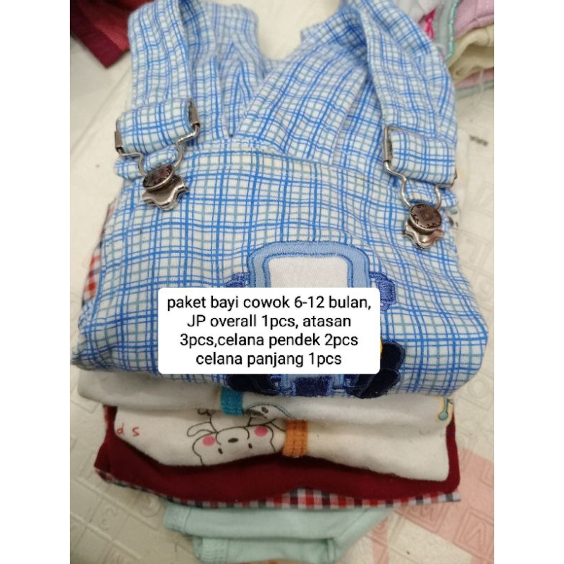 hibah baju bayi anak cowok 6-12buln