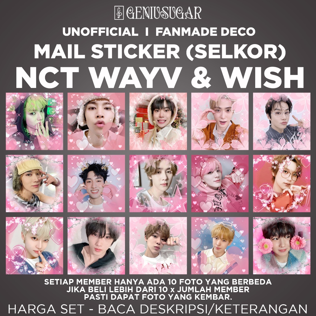 

[20pcs STICKER MAIL/SELKOR] Pt. 1 NCT WAYV & WISH STIKER DECO KPOP
