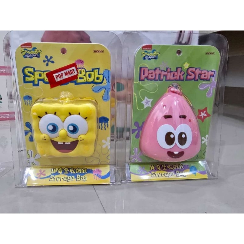(Original) POP MART Spongebob Squarepants Storage Bag Original Pop Mart Ready Spongebob Earphone Bag