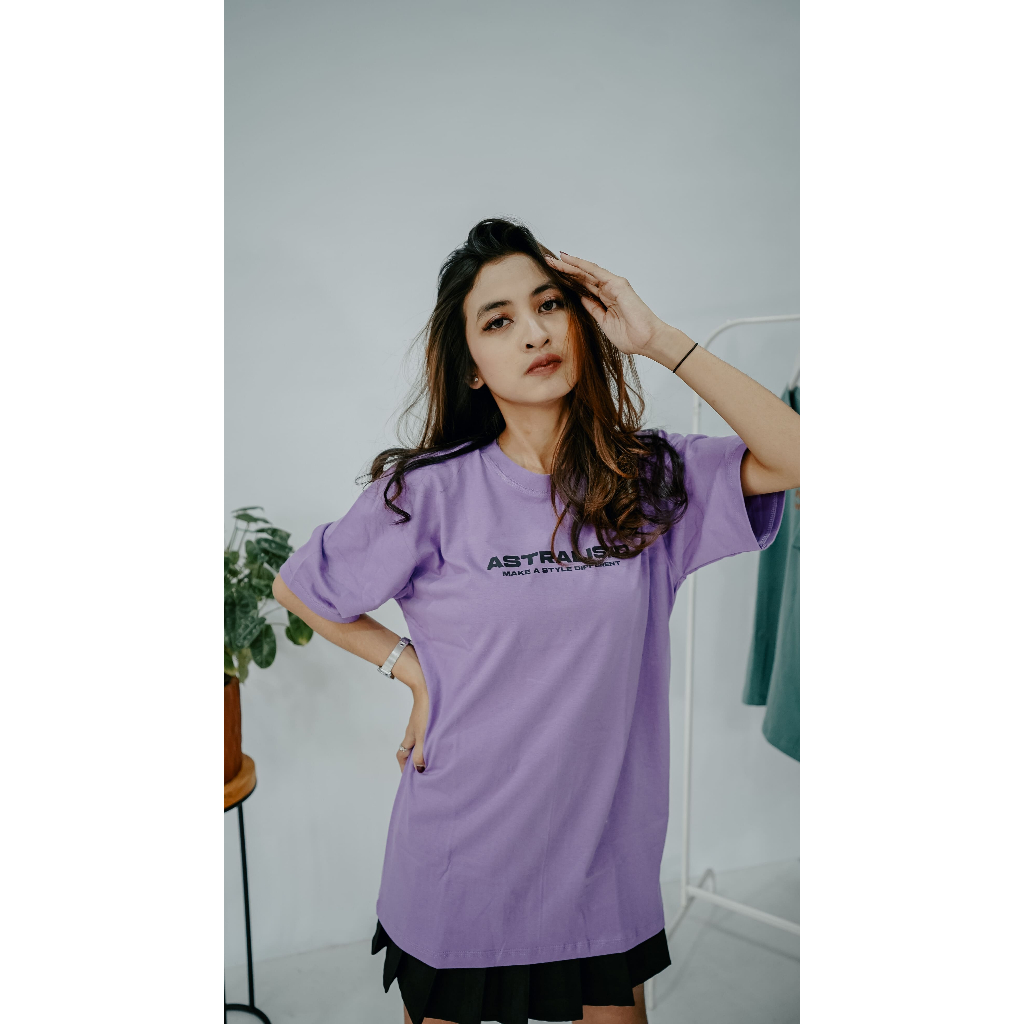 ASTRALIS ID KAOS OVERSIZE STREETWEAR CEWEK COWOK BUTTERFLY LILAC