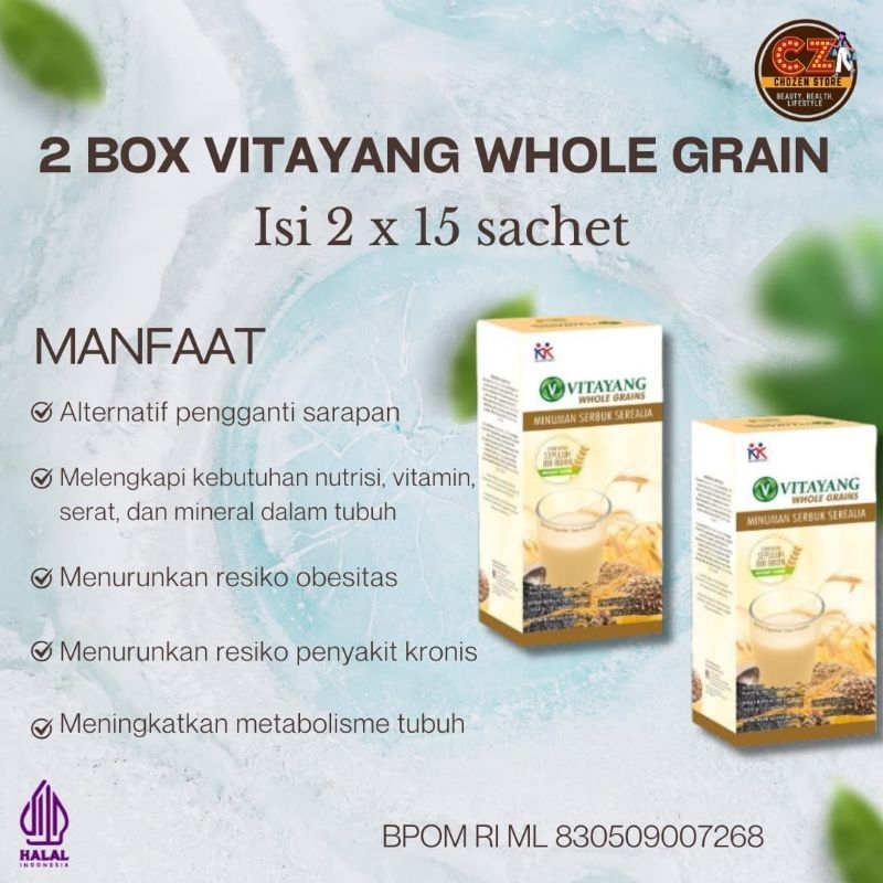 

Vitayang Whole Grains Serbuk Serelia Pengganti Sarapan, Diet, Mengenyangkan (2 box)