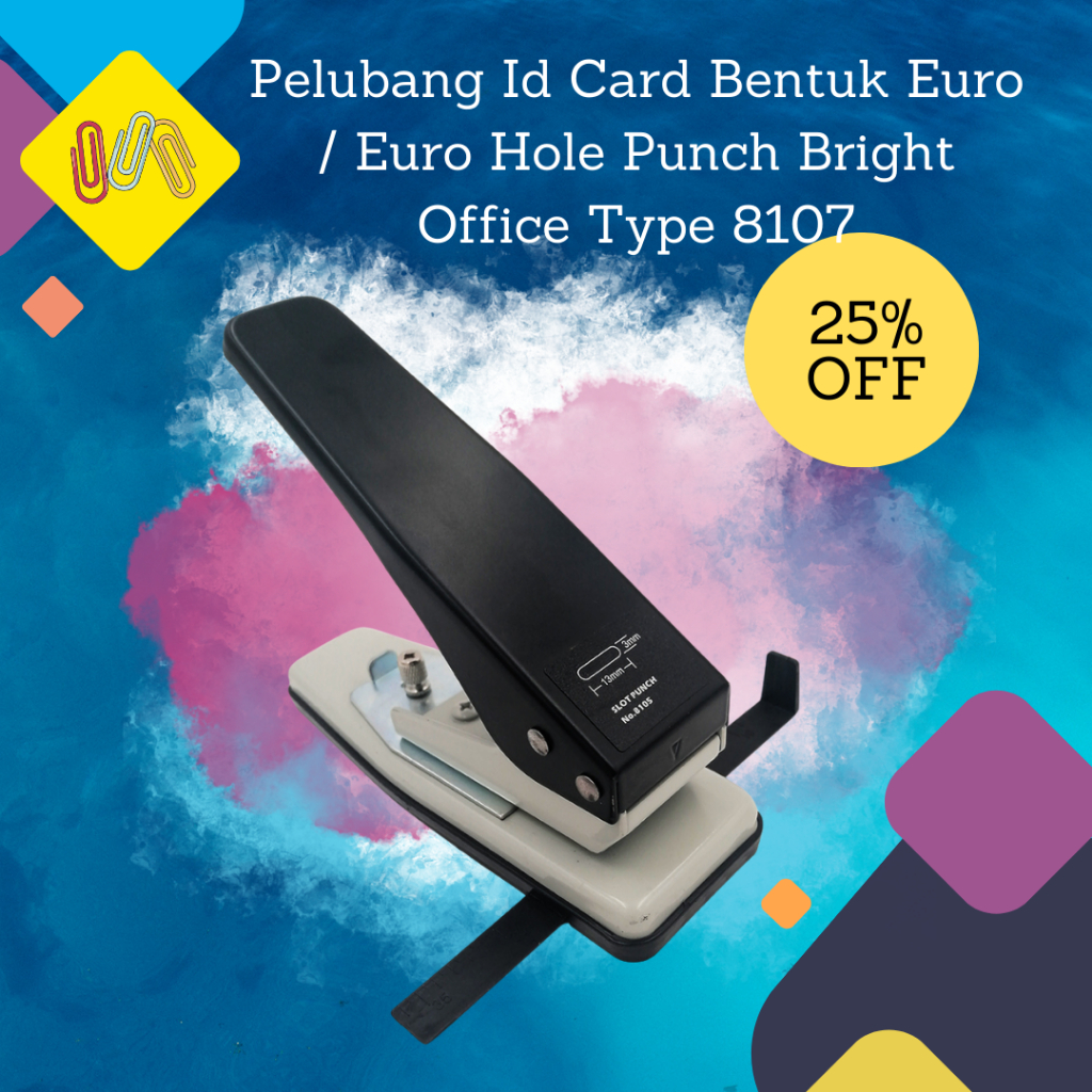 

Euro Hole Punch / Pelubang ID Card No. 8107 Bright Office / Pembolong Kertas
