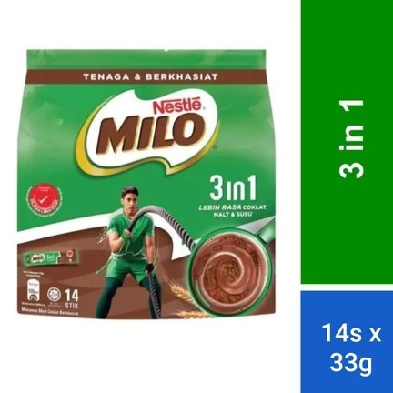 

MILO 3in1 isi 14 stik / minuman coklat / minum berenergi / susu coklat milo