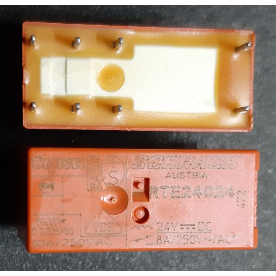 Schrack RTE24024 Relay 8Pin DPDT 24VDC 8A Schrack RTE24024 Relay 8Pin DPDT 24VDC 8A