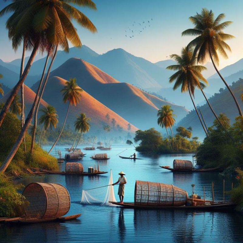 poster cetak, pemandangan pegunungan, hiasan dinding, pemandangan pegunungan, bisa cod