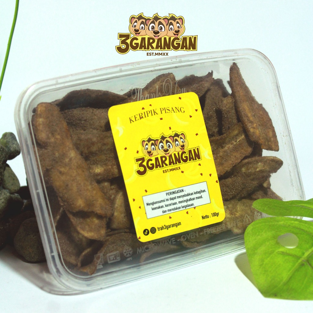 

100 gram Keripik Pisang Coklat Kepok Asli 3 Garangan