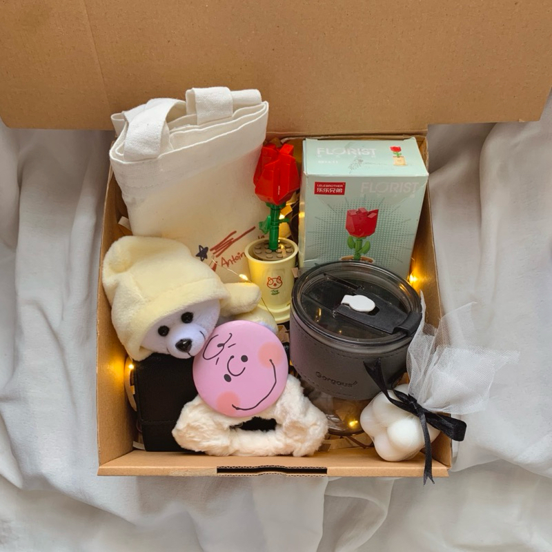 

Donesubego - Hampers Giftbox Hadiah Boneka Unik Kado Ulang Tahun Cewek Aesthetic