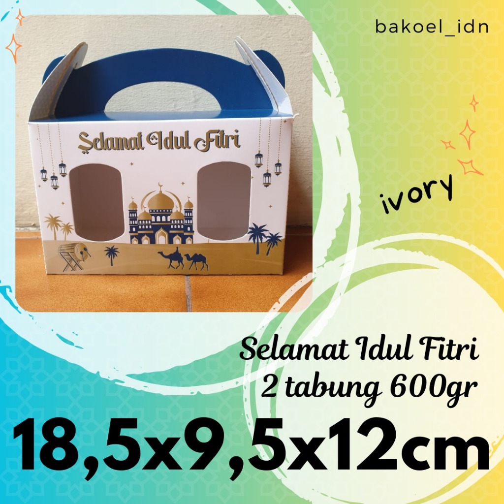 

Gable Box Dus IVORY Toples Tabung Kue 600 Isi2 Hampers Edisi Lebaran