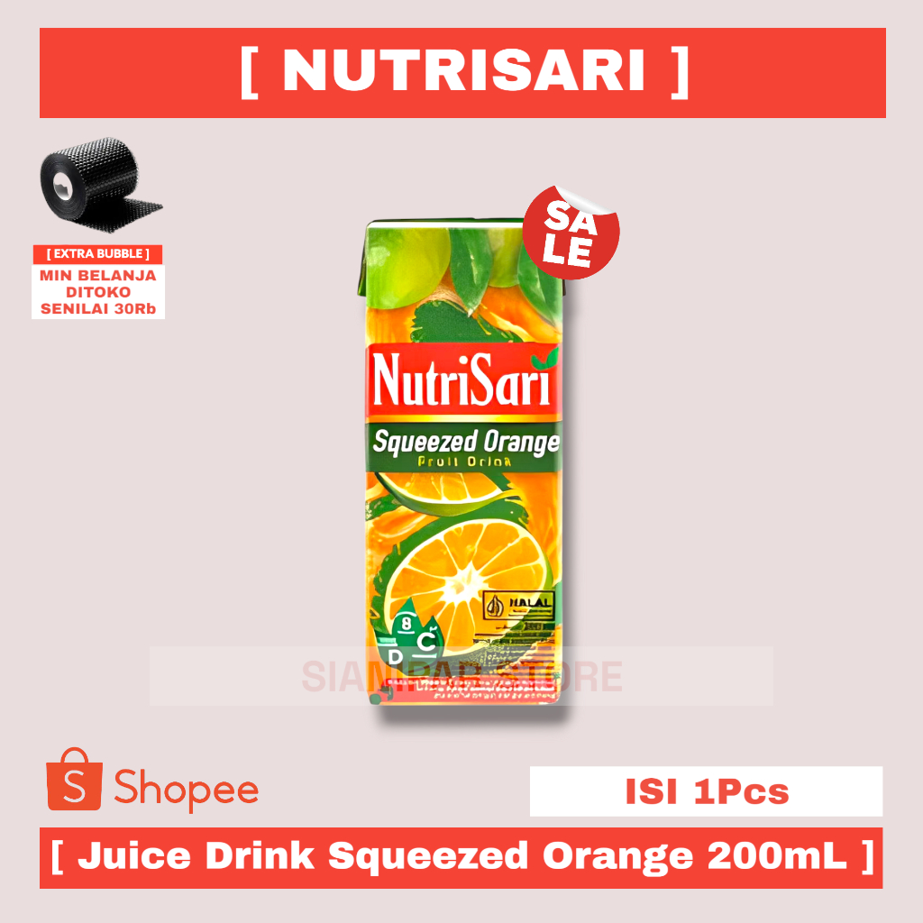 

NUTRISARI JUICE DRINK SQUEEZED ORANGE TPK 200mL