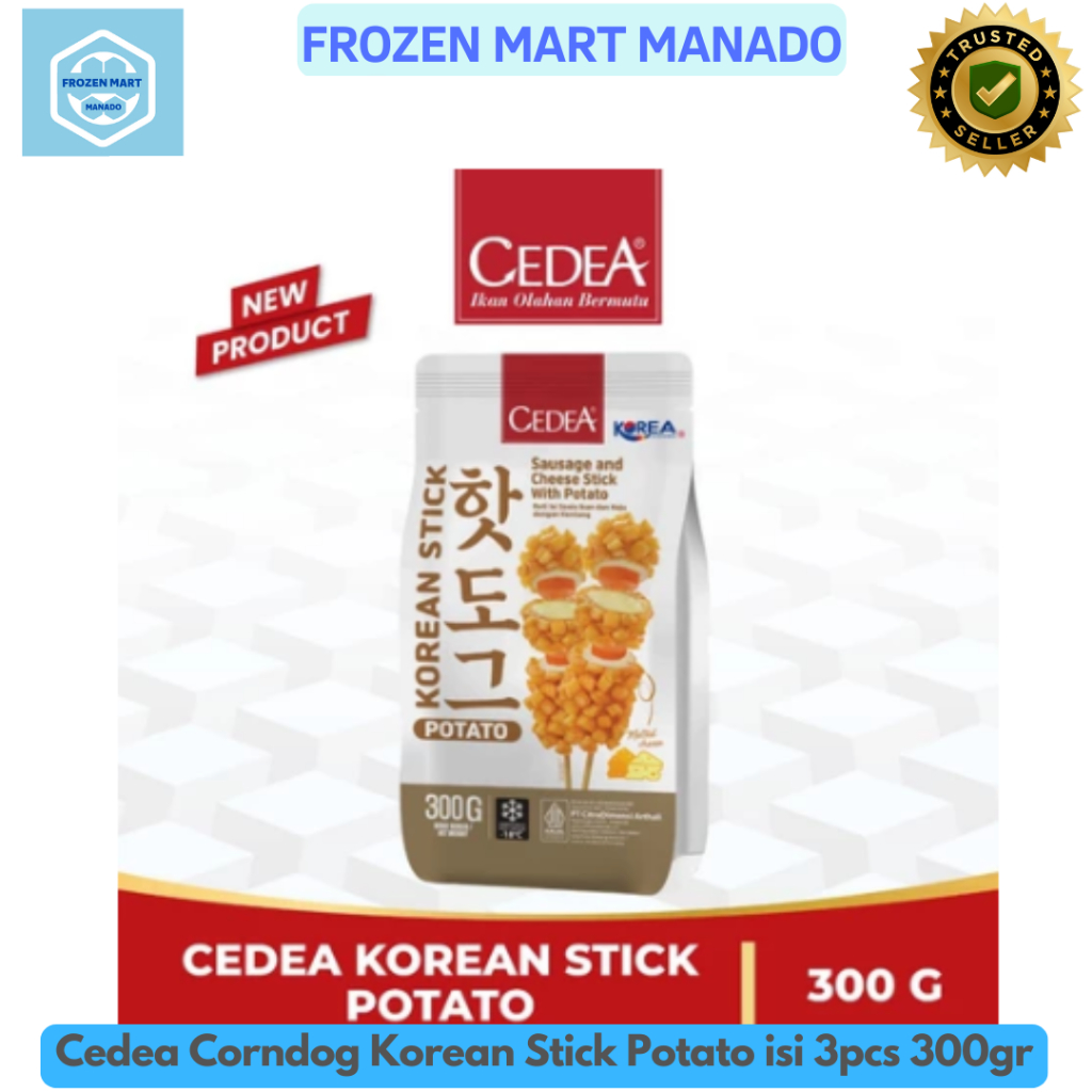 

Cedea Corndog Korean Stick Potato isi 3pcs 300gr - Frozen Mart Manado (Frozen Food Manado)