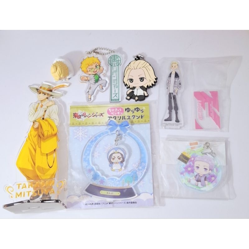 Tokyo Revengers (Tokrev) Original Merch. Mikey, Mitsuya, Baji, Takemichi (Standee, Keychain, Rubber,