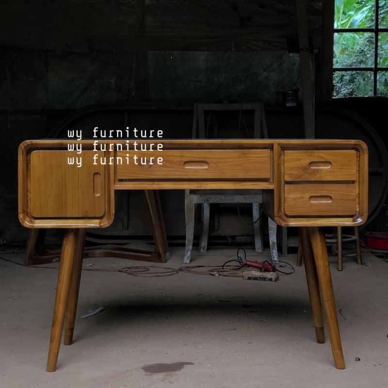 meja belajar kayu jati, meja kerja kayu jati, meja kantor kayu jati