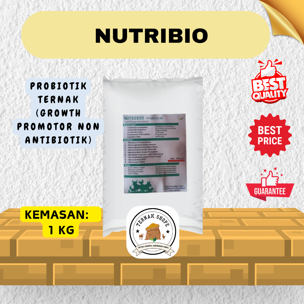 NUTRIBIO PROBIOTIK / Growth Promotor Non Antibiotik Ternak Ayam Sapi Kambing Domba Babi