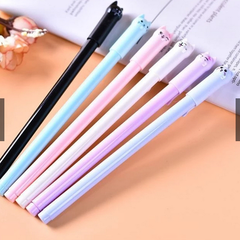 

Pena Karakter Kartun Meow Lucu Pulpen Stationary Cair Gel AL