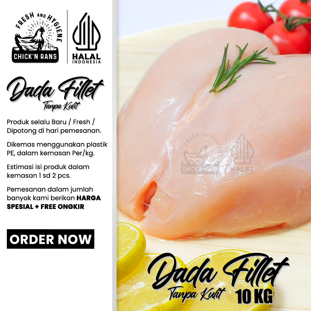 

PROMO Daging Ayam Dada Fillet Boneless Tanpa Kulit