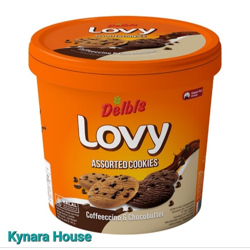 

Delbi's Lovy Assorted Cookies Coffeeccino & Chocobutter Bucket 280gr