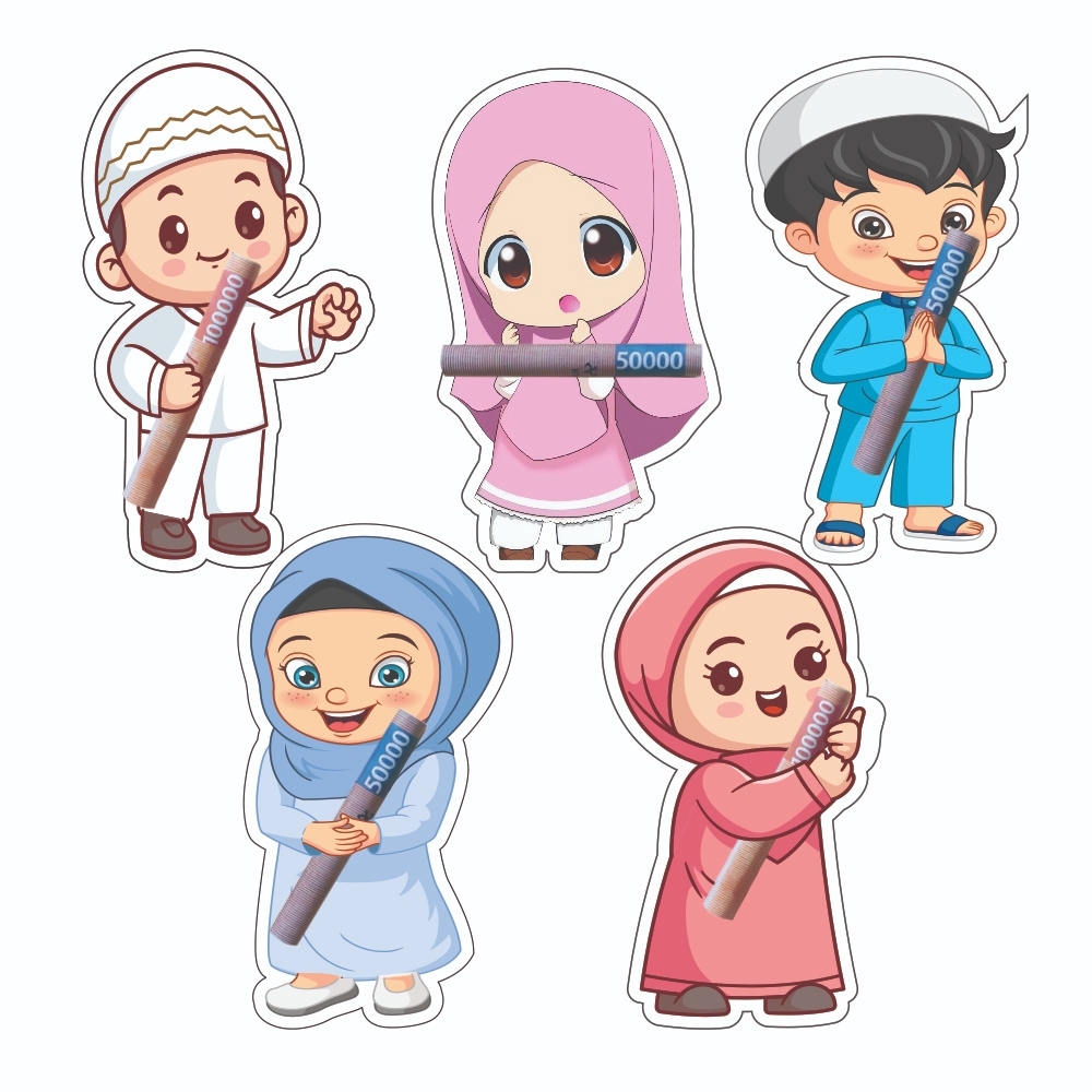 

(10 PCS ) Amplop lebaran karakter/Amplop lebaran 3D / Amplop lebaran peluk eid mubrak ramadan idulfitri