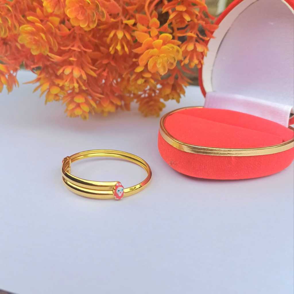 Gelang Bayi Baru Lahir Emas Asli Boneka Labubu Gelang Adjustable Bisa Dibesar Kecilkan Untuk Anak Ba