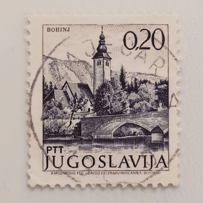 

(AA) Perangko Yugoslavia 1972 Tourism-Definitive Small - Church and bridge in Bohinj 0,20 dinar Used