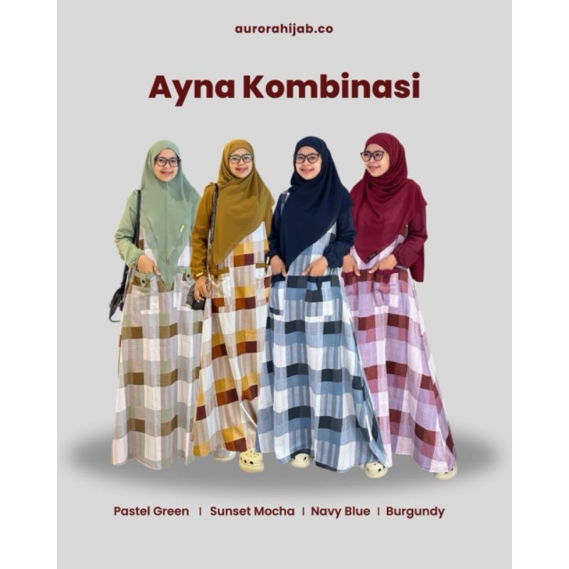 Gamis Ayna by Aurora hijab | Gamis katun
