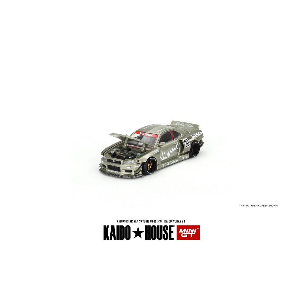 Mini GT Kaido House Nissan Skyline GT-R R34 V4 Kaido Works KHMG103